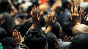 Members worshipping at a church in Norcross and Peachtree Corners