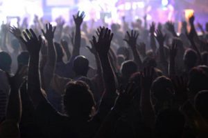Worship service at a church in Peachtree Corners, Georgia