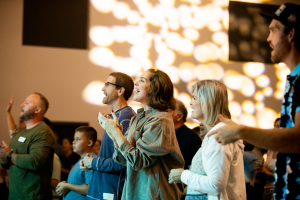 Families gathering at a Christian church near Norcross